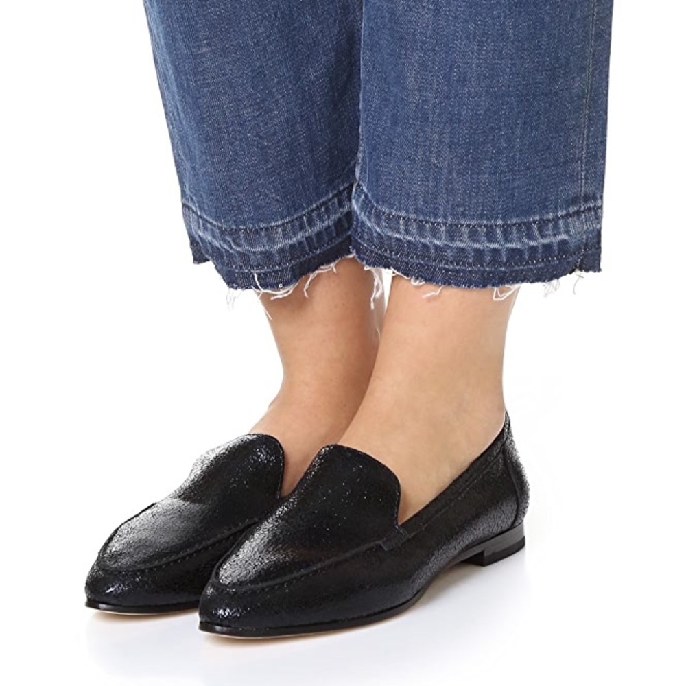 Kate Spade ‘Carima’ MISMATCH Black Leather Loafer